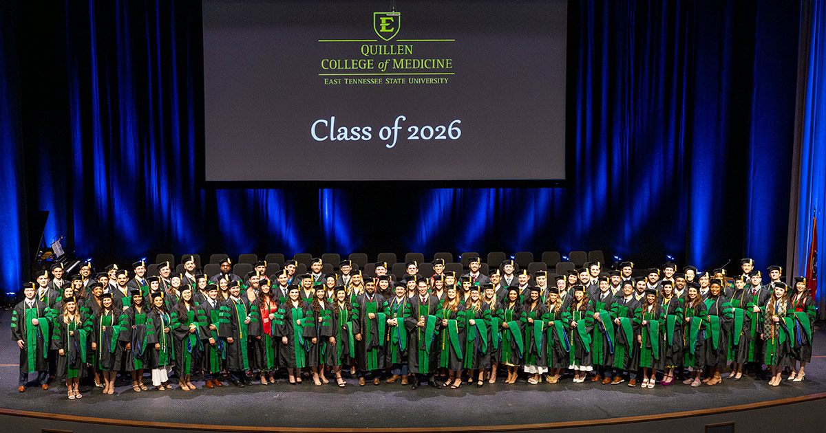 A group photo of the Quillen College of Medicine Class of 2026