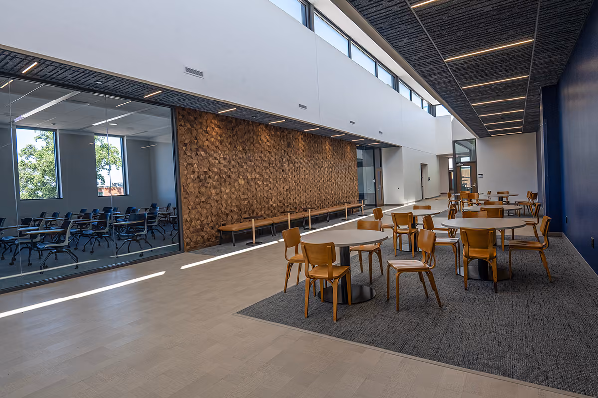 A public space in the new Academic Building.