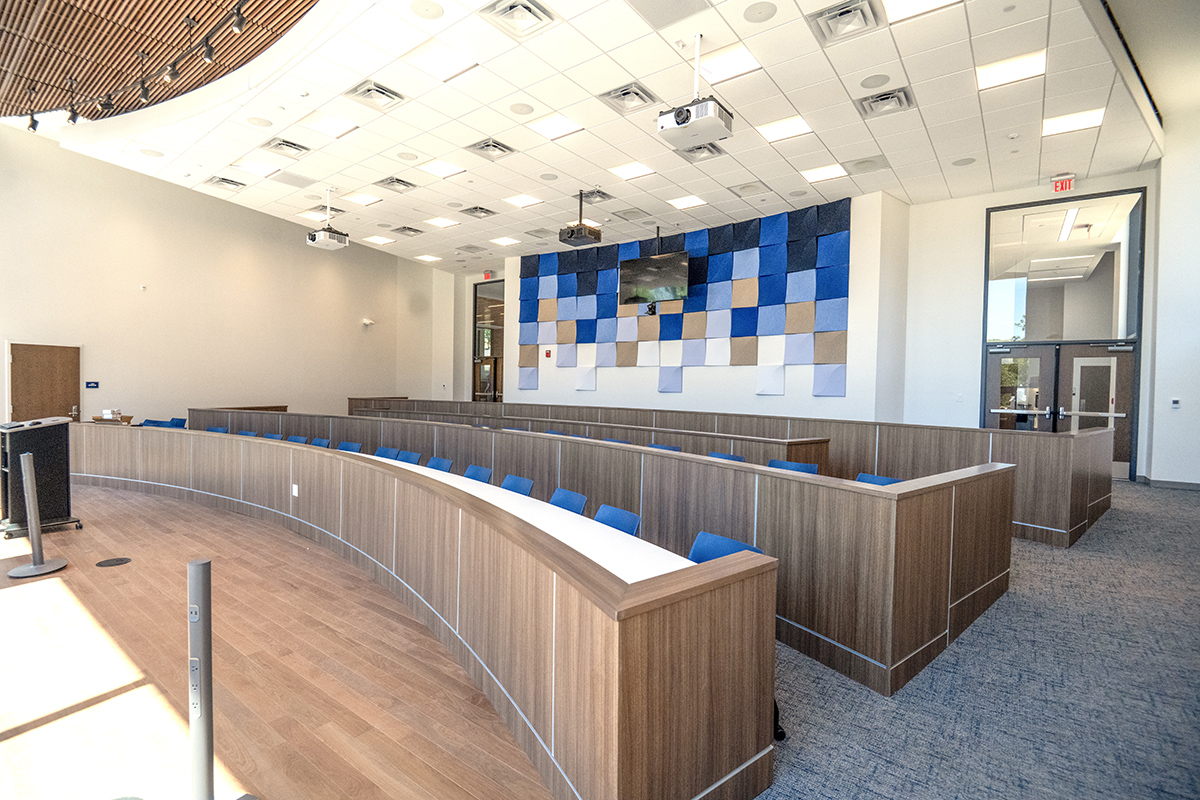 A classroom in the new Academic Building.