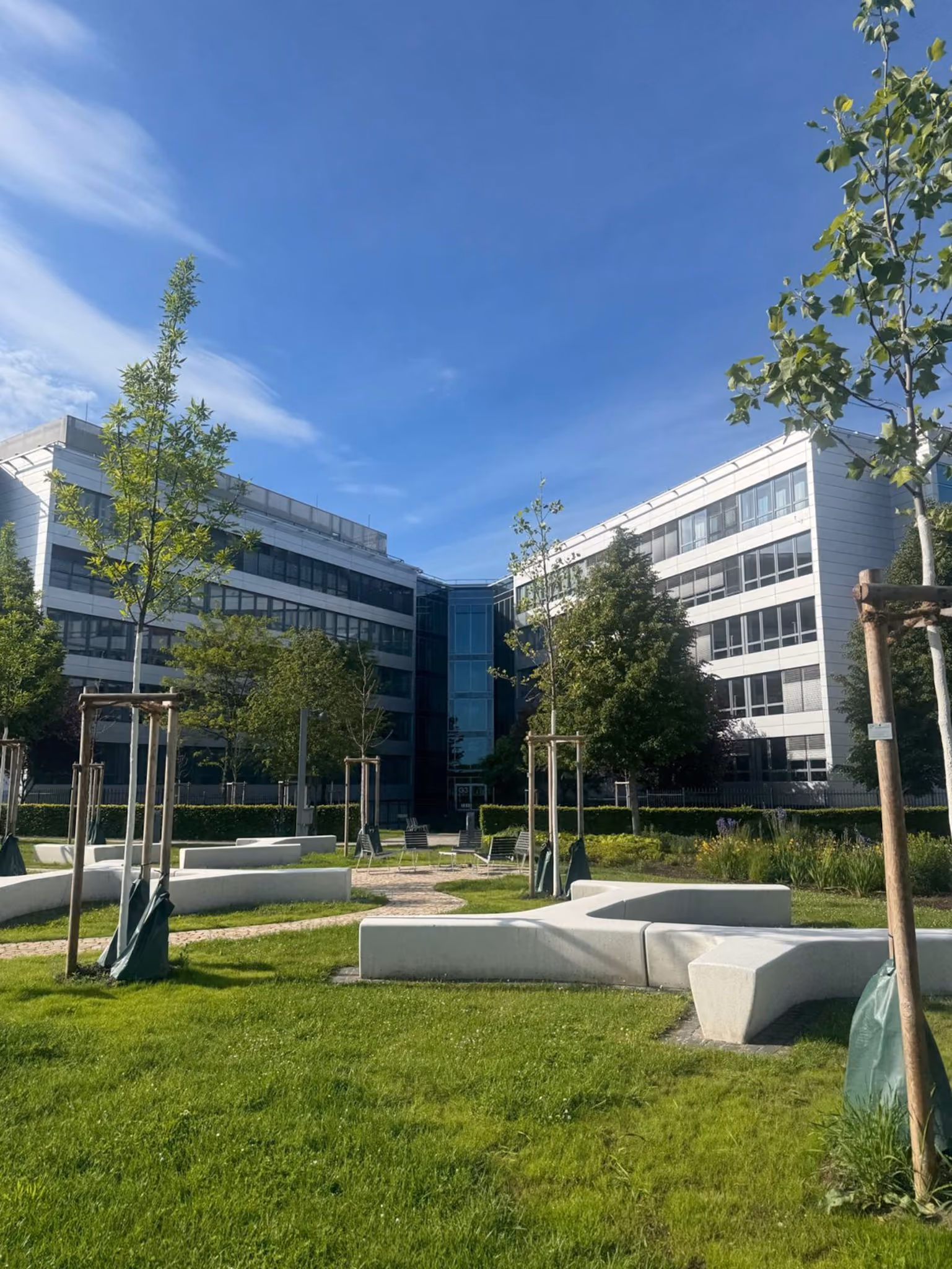 The exterior of a facility that the ETSU computing group was able to tour while in Germany.
