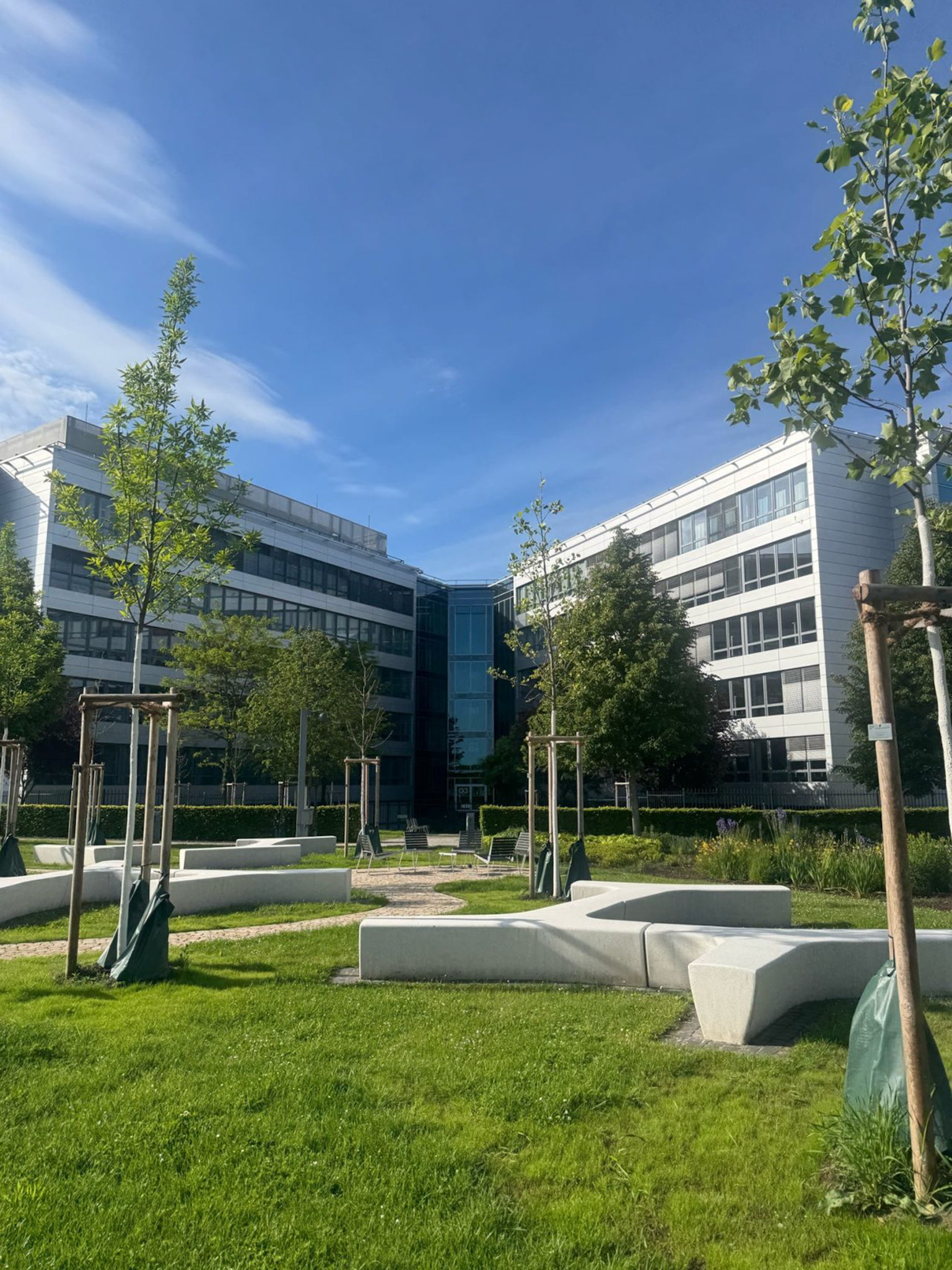The exterior of a facility that the ETSU computing group was able to tour while in Germany.