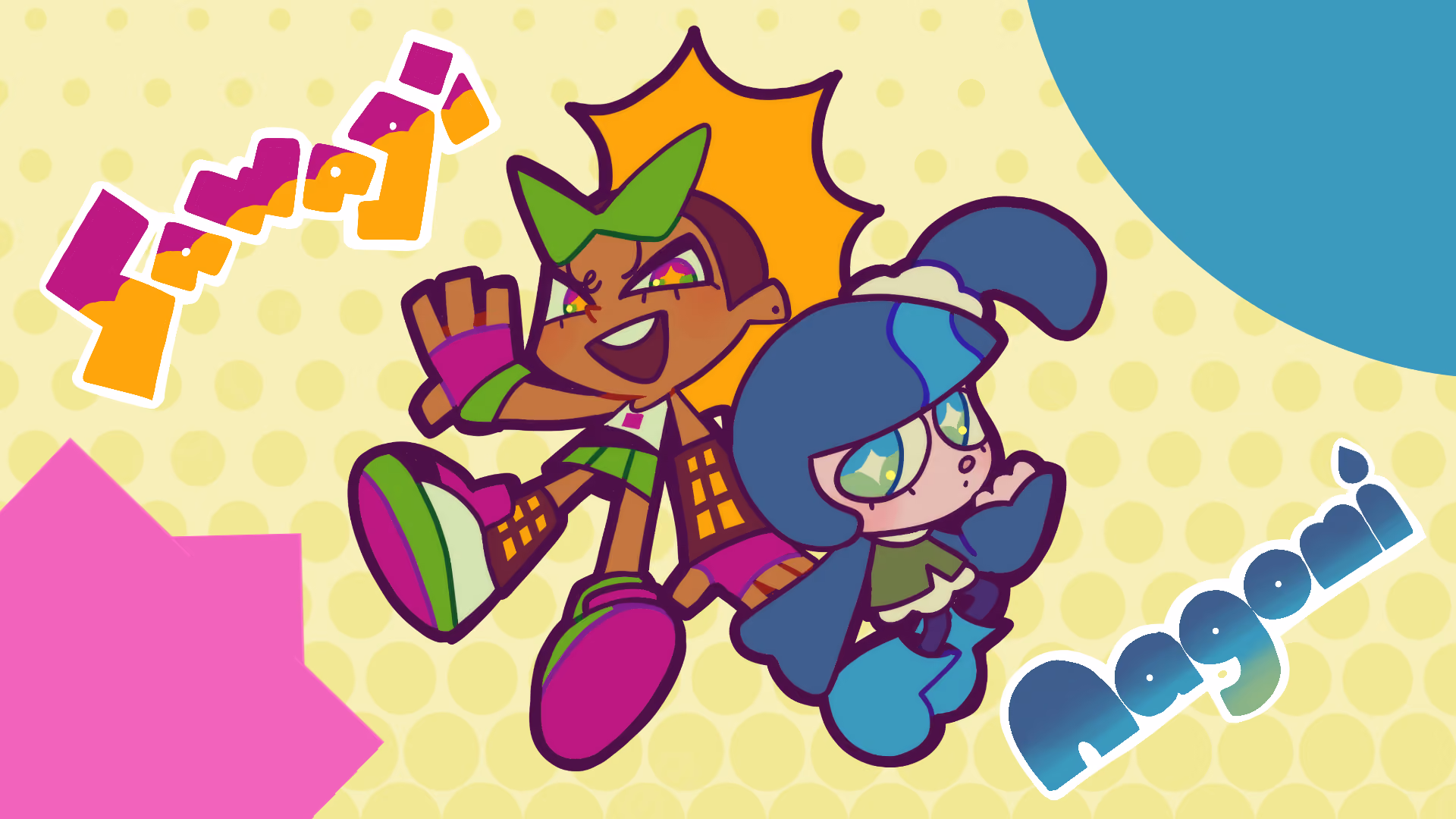 An art piece shows mascots inspired by the Japan trip.