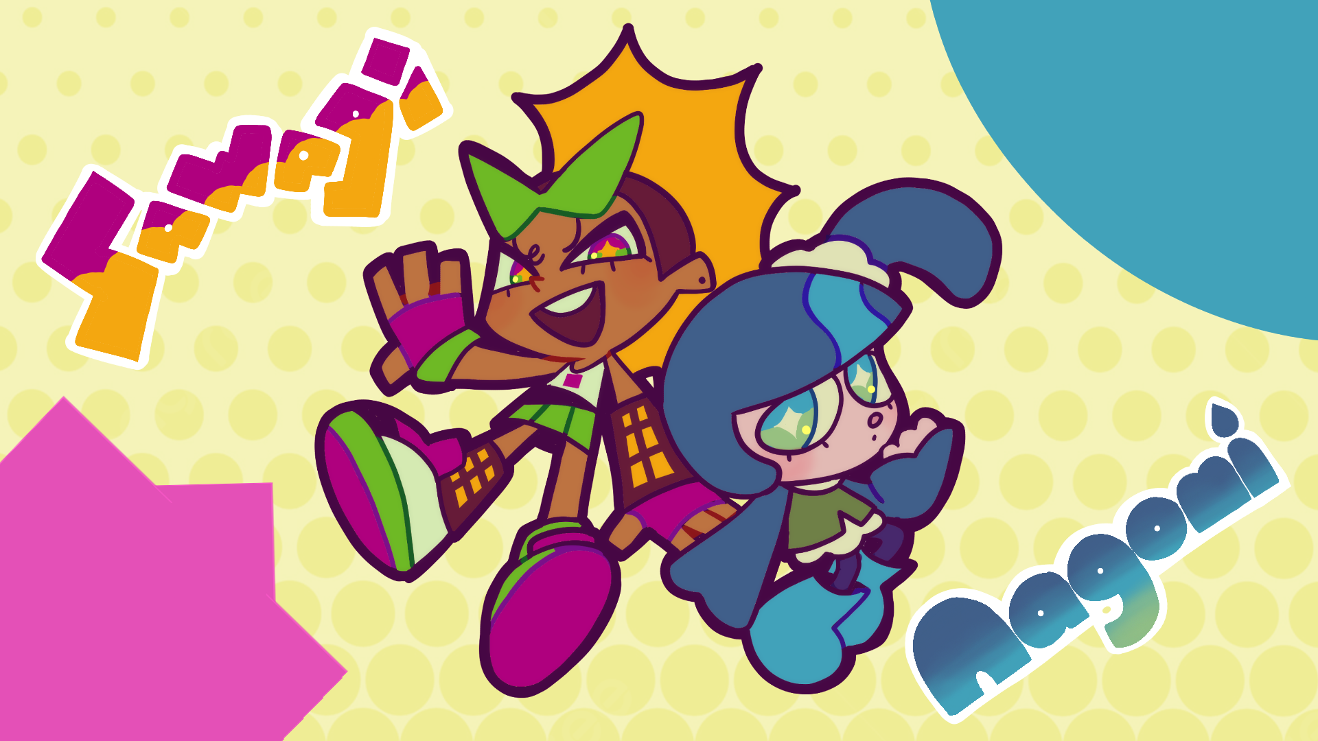 An art piece shows mascots inspired by the Japan trip.
