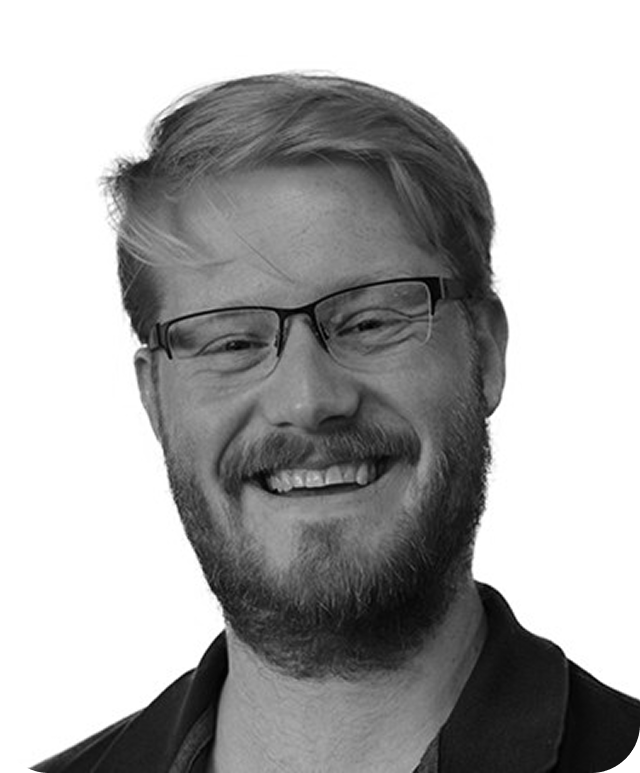 Head and shoulders image of Jon Goodall in black and white