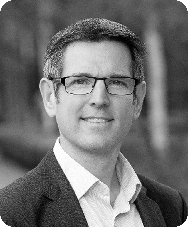 Black and white picture of Jon Maskery