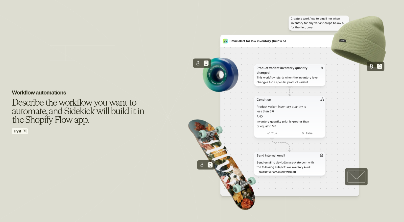 Shopify workflow automations presentation screenshot