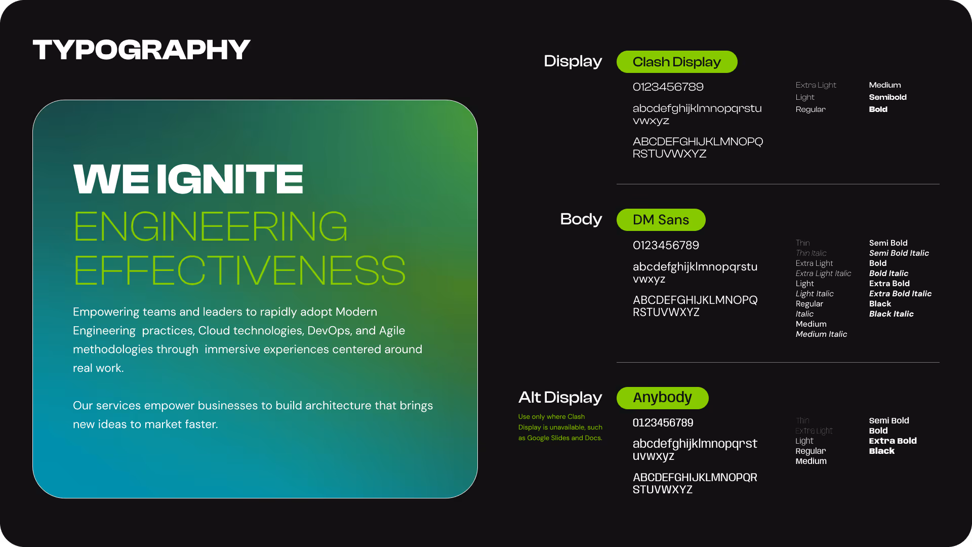 Liatrio typography breakdown