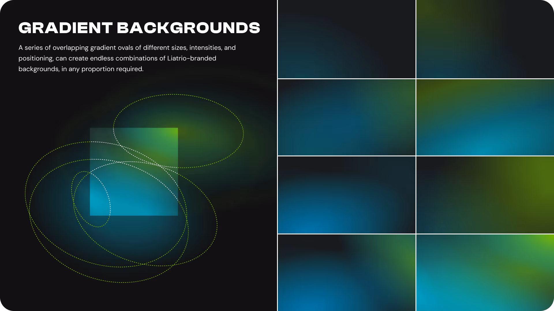 Liatrio brand gradient backgrounds examples