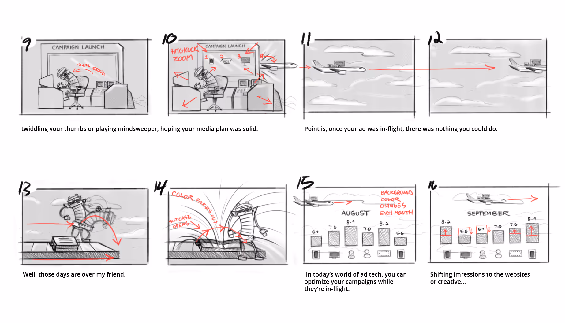 In-Flight Optimization storyboard panel 2