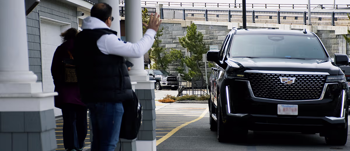 Client waiting for his escalade