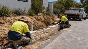 Engineered concrete sleeper retaining walls Heavy-duty timber sleeper walls