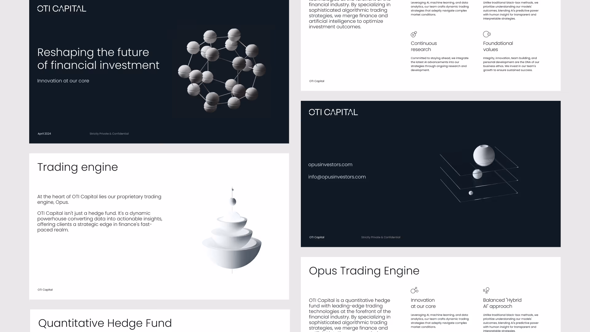 Brand slide design for investor pitch deck