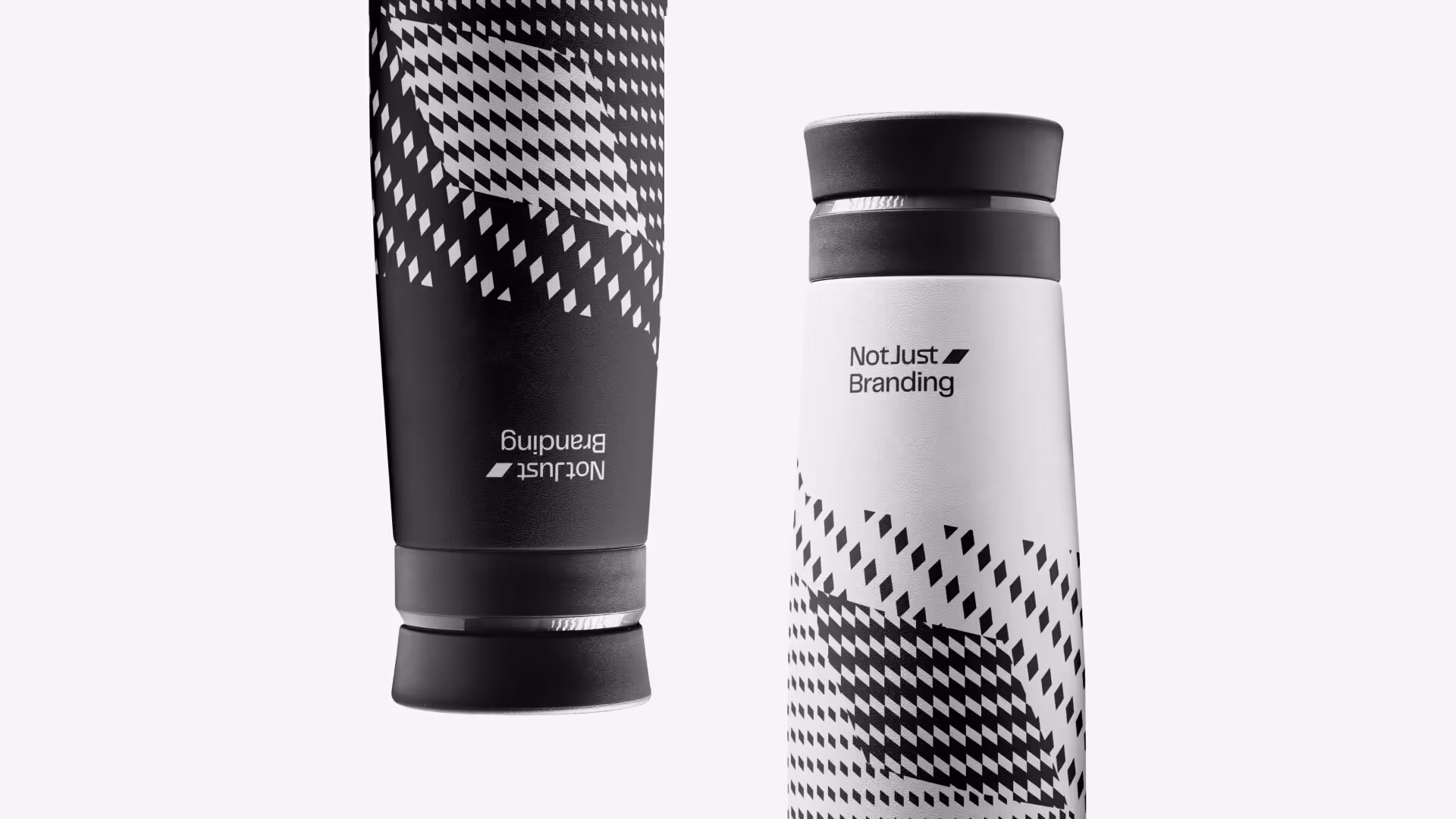 Metabrand merch design: bottles with patterns