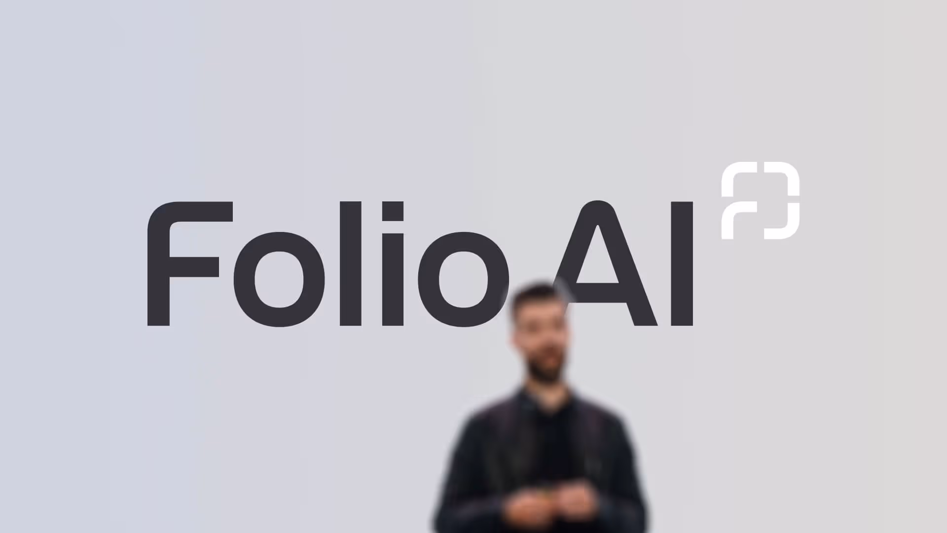 Folio AI startup Identity design on the screen