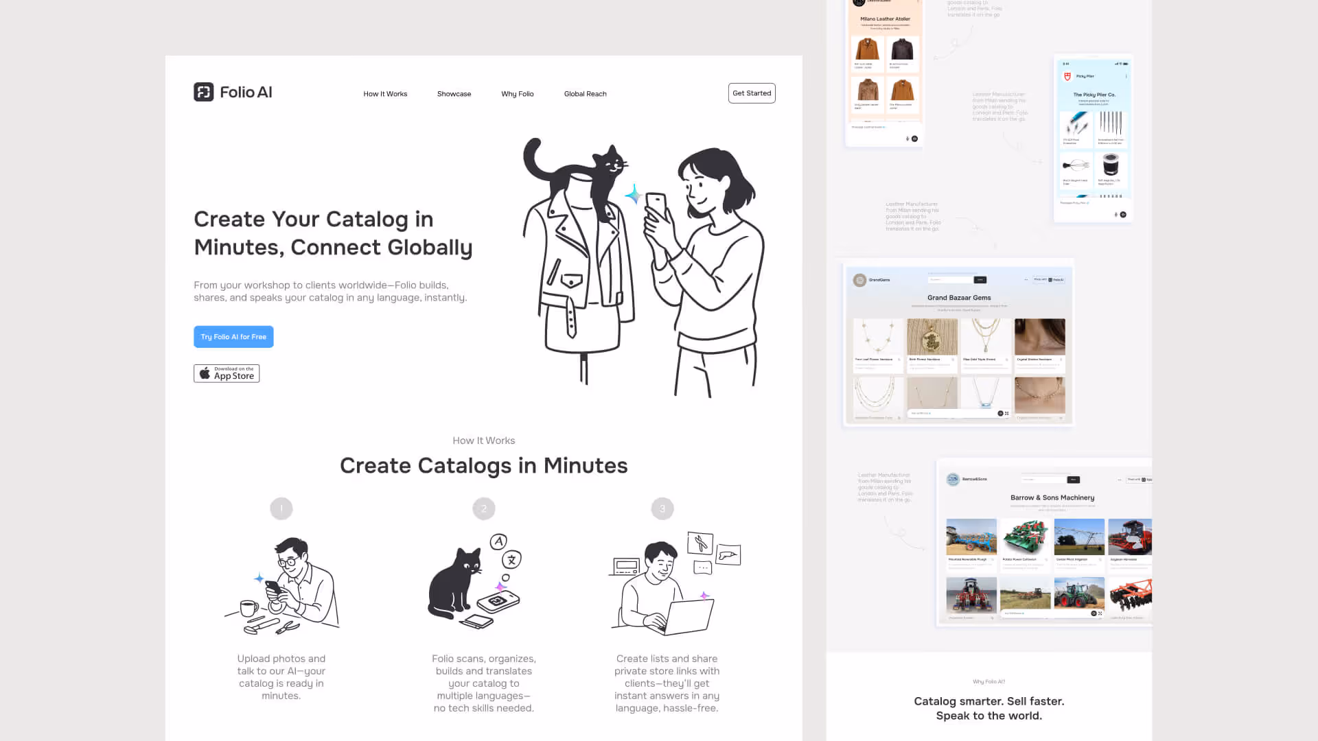 Iconography and UI kit for Folio AI’s product catalog platform