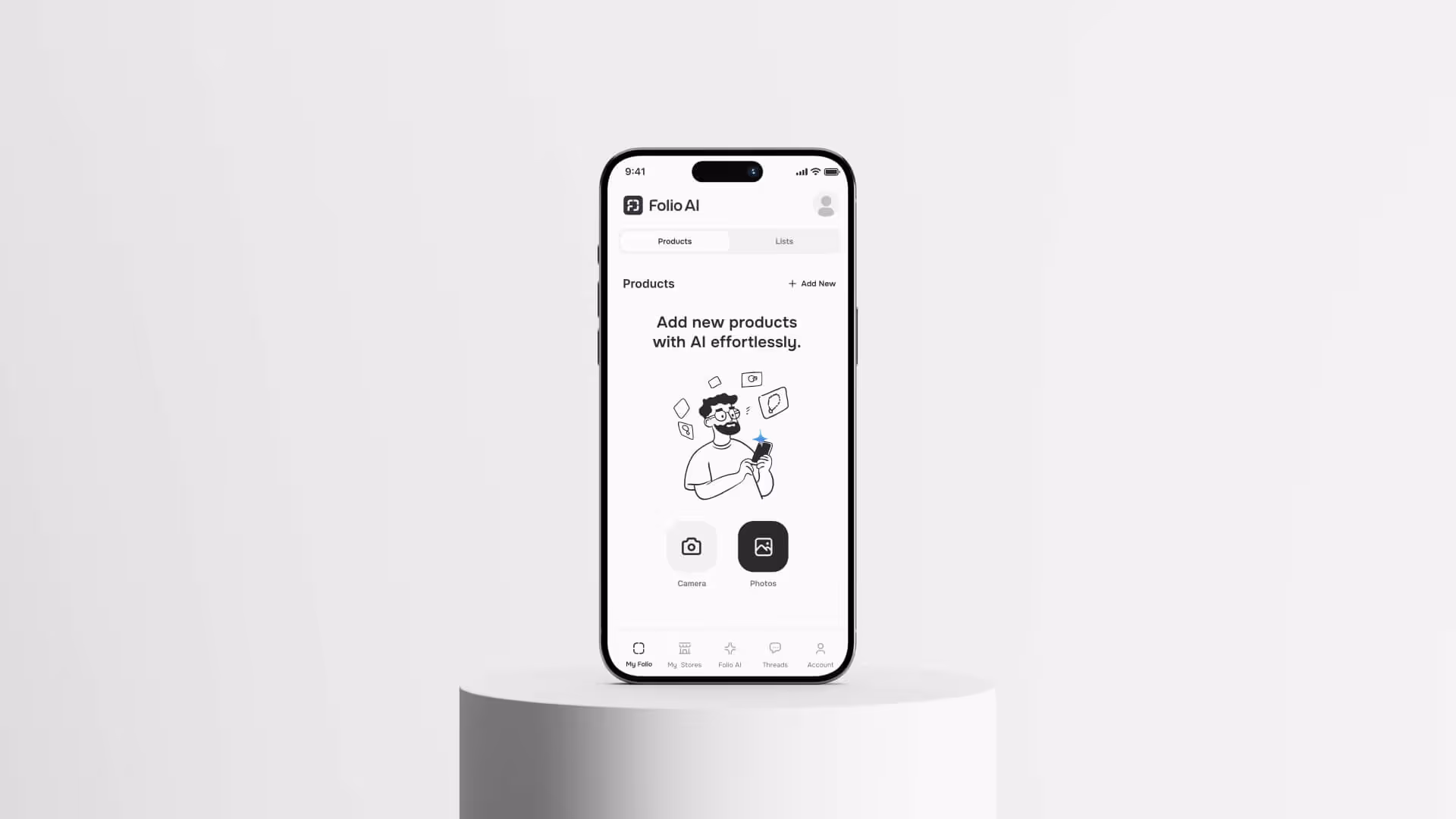 Marketing collateral and presentation templates for Folio AI