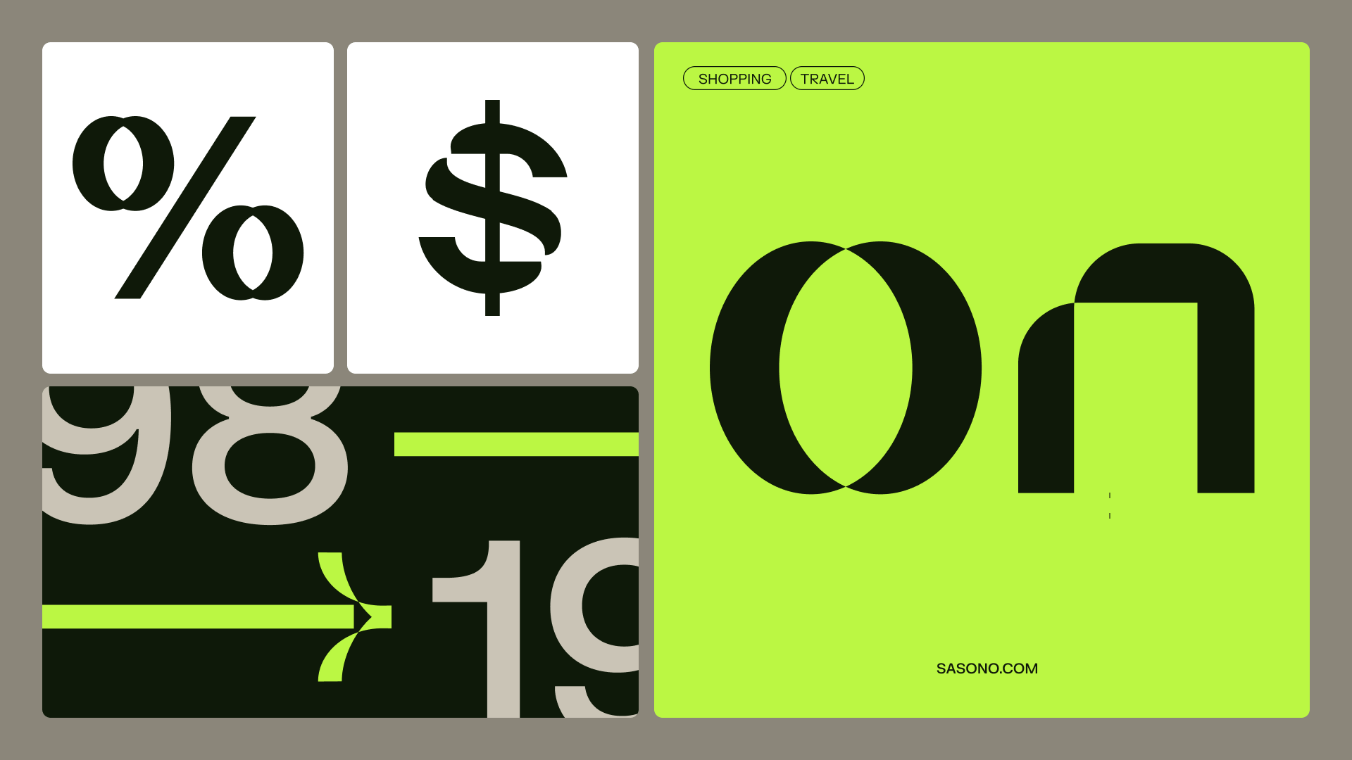 Sasono visual identity activation by Metabrand