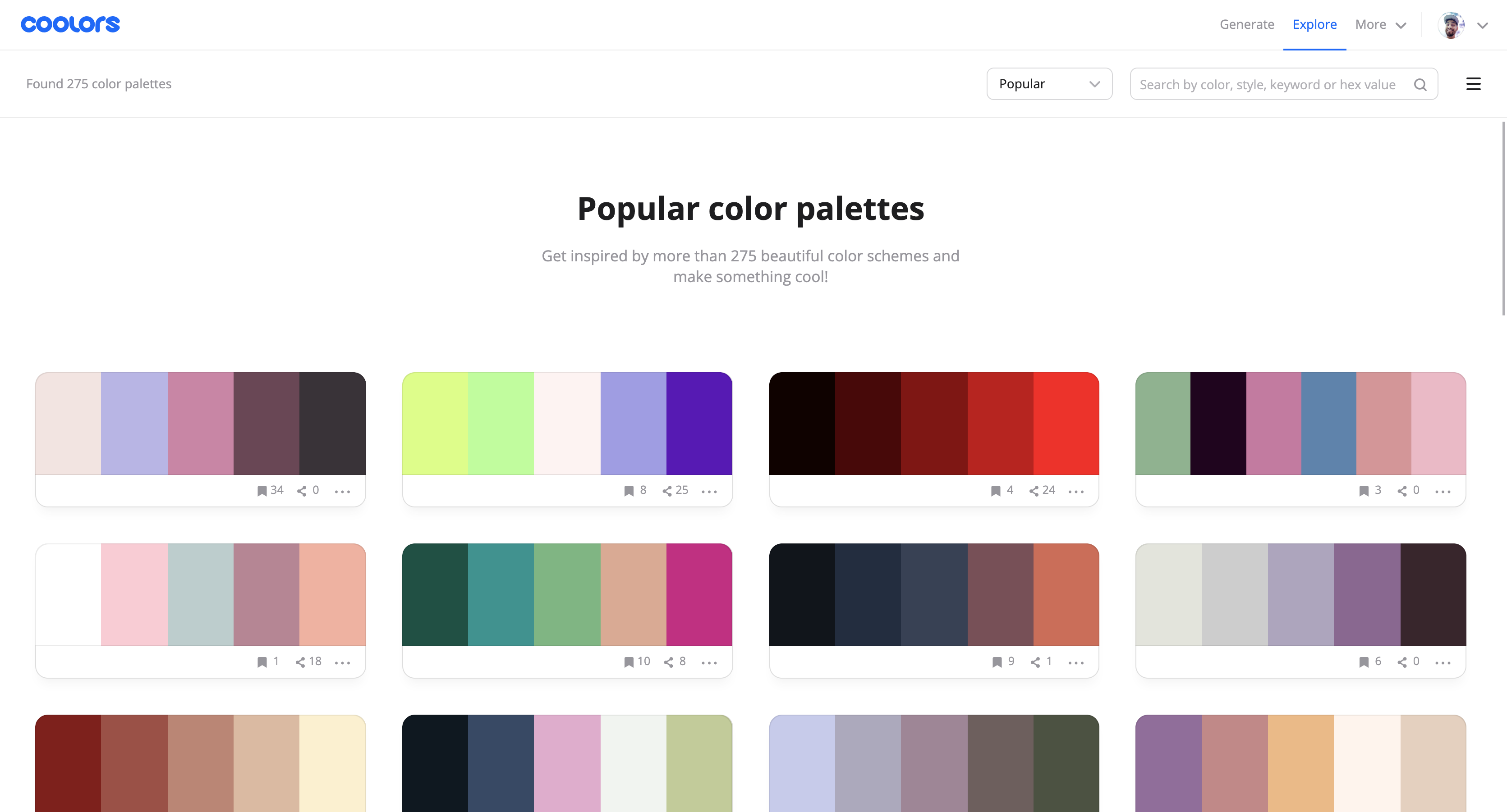 Coolors — Palette generation and exploration.