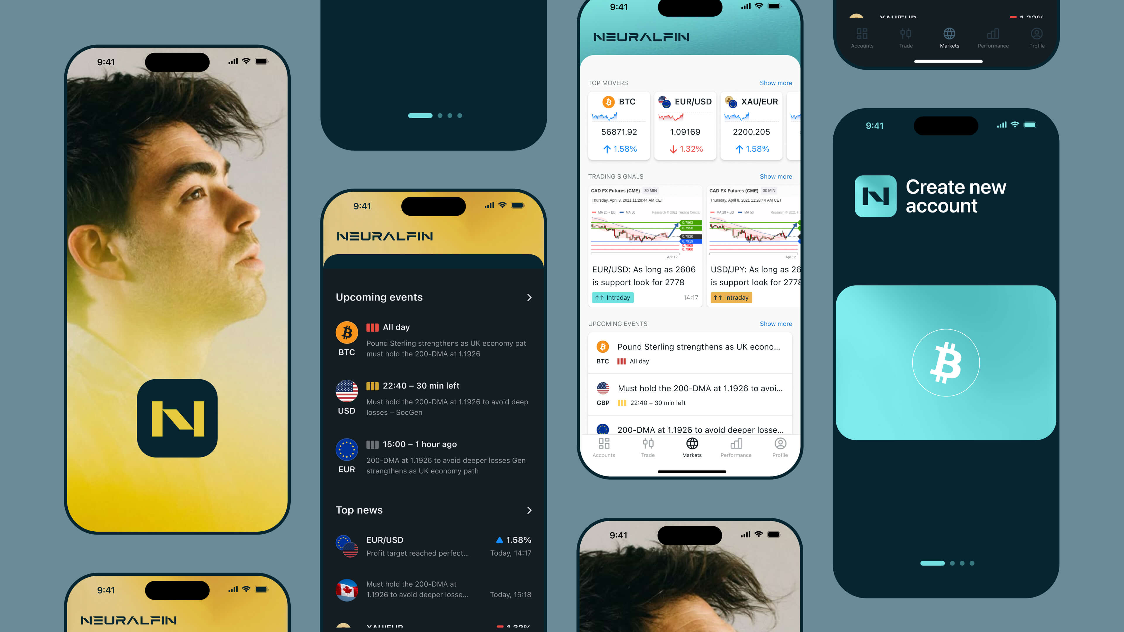 Branding and product look and feel for NeuralFin finance app
