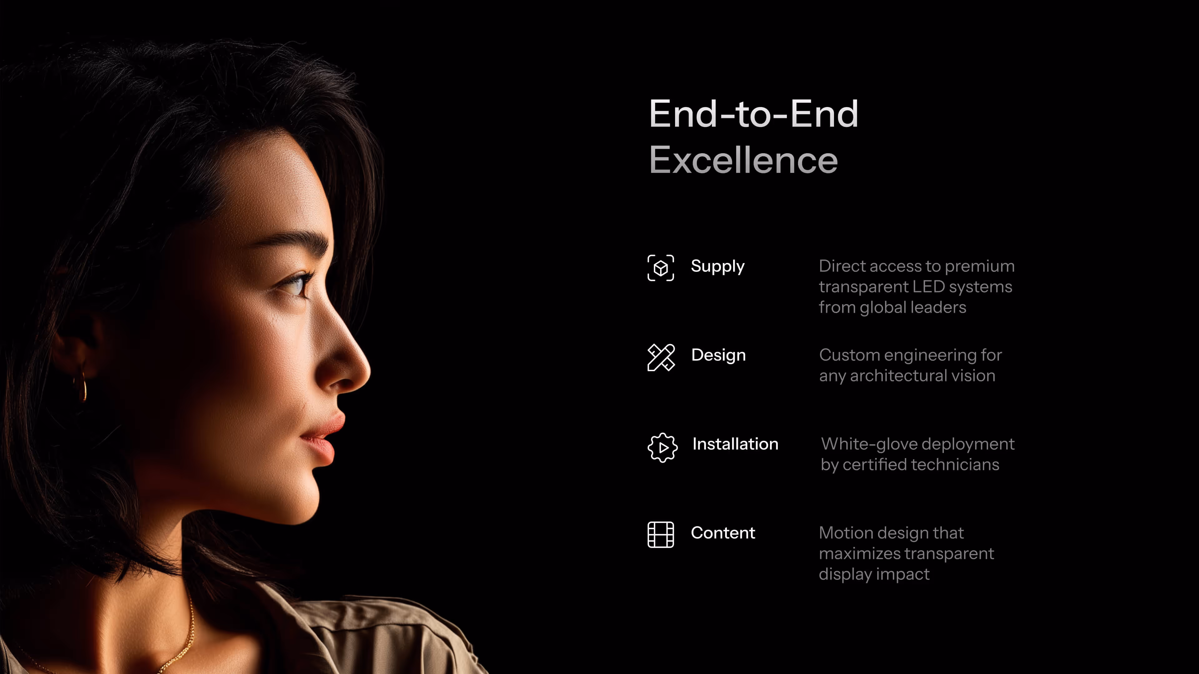 Brand identity system for LED display technology startup