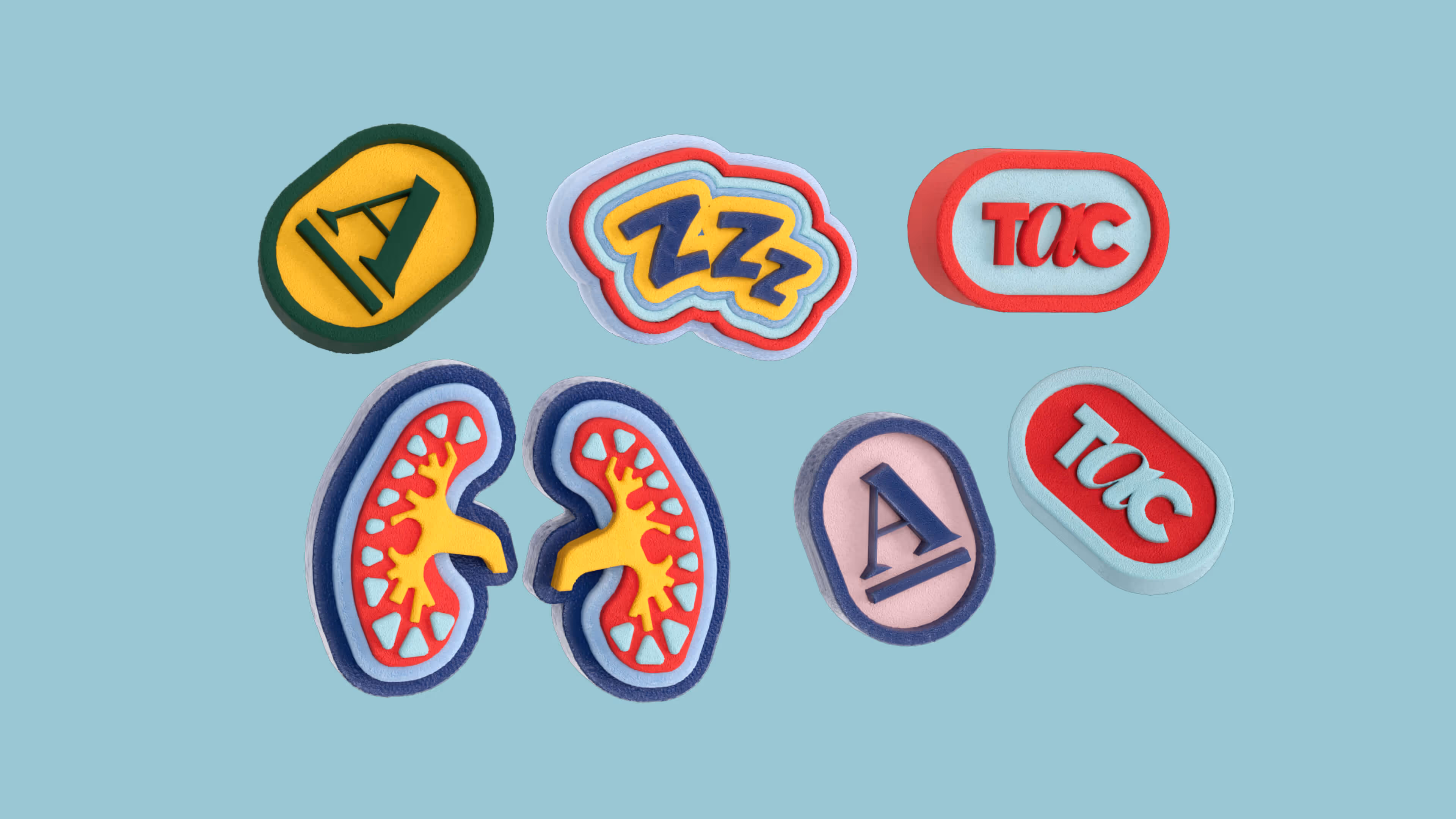 Healthcare branding system elements