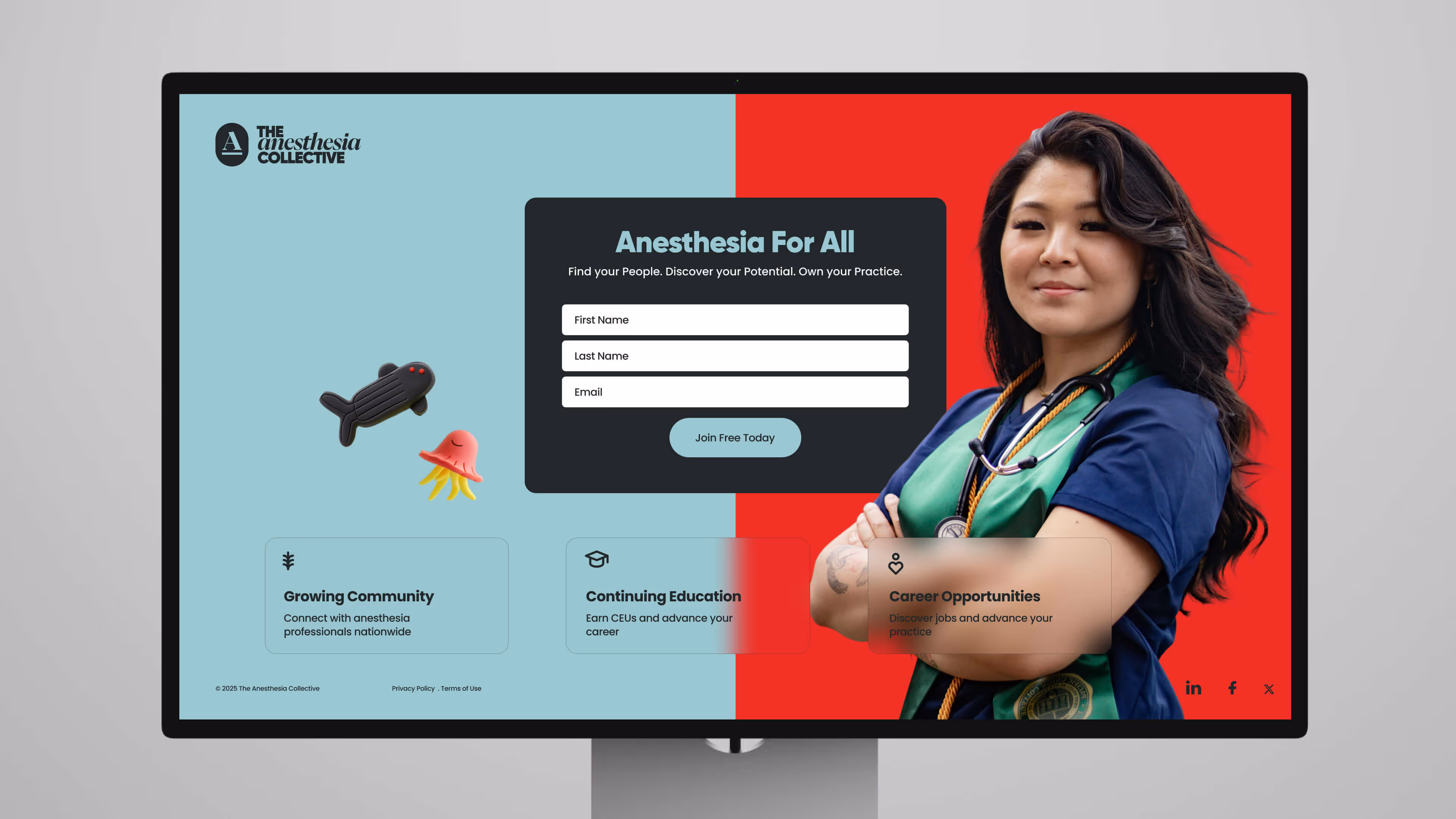 Merchandise design for The Anesthesia Collective healthcare community