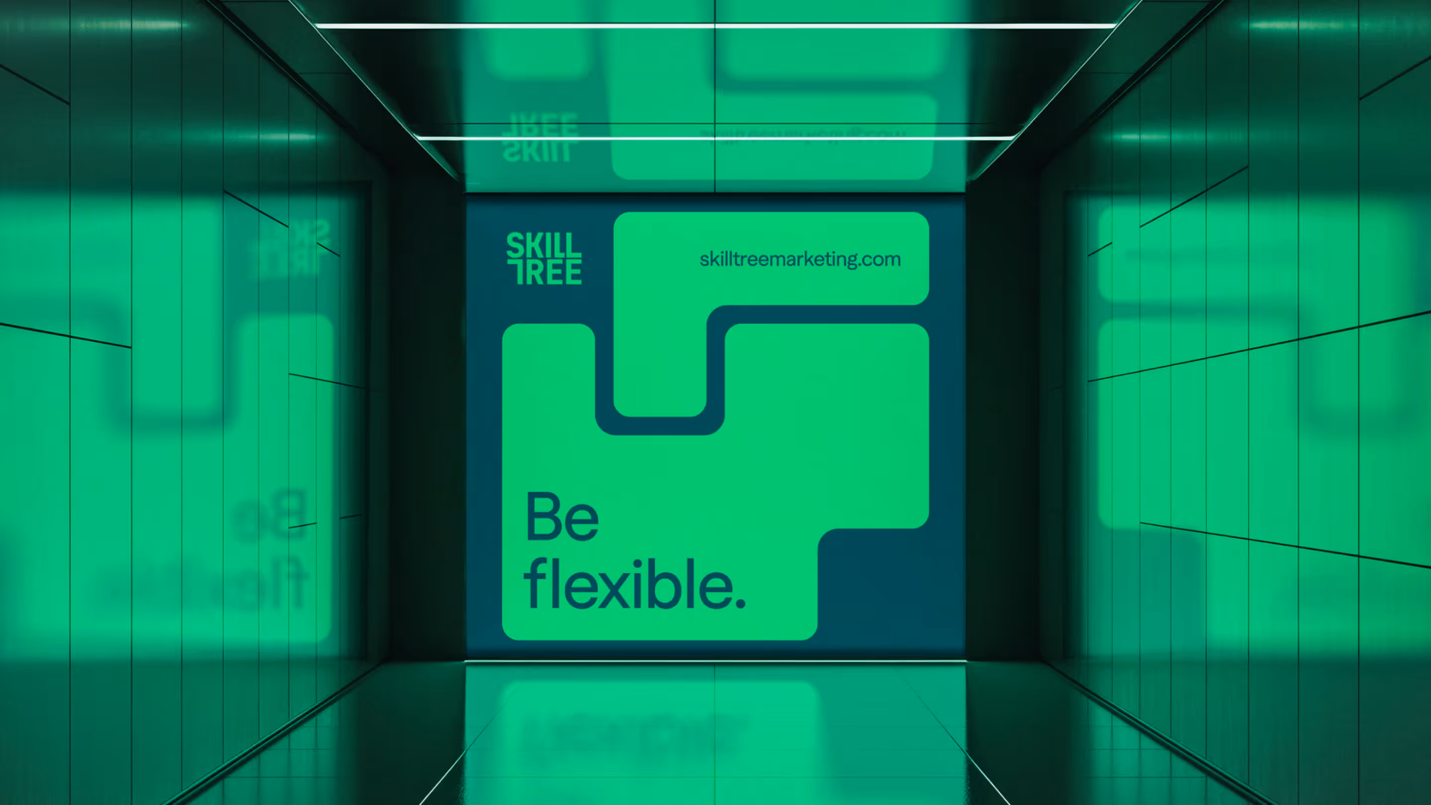 Gaming industry brand identity with bold, modular design language