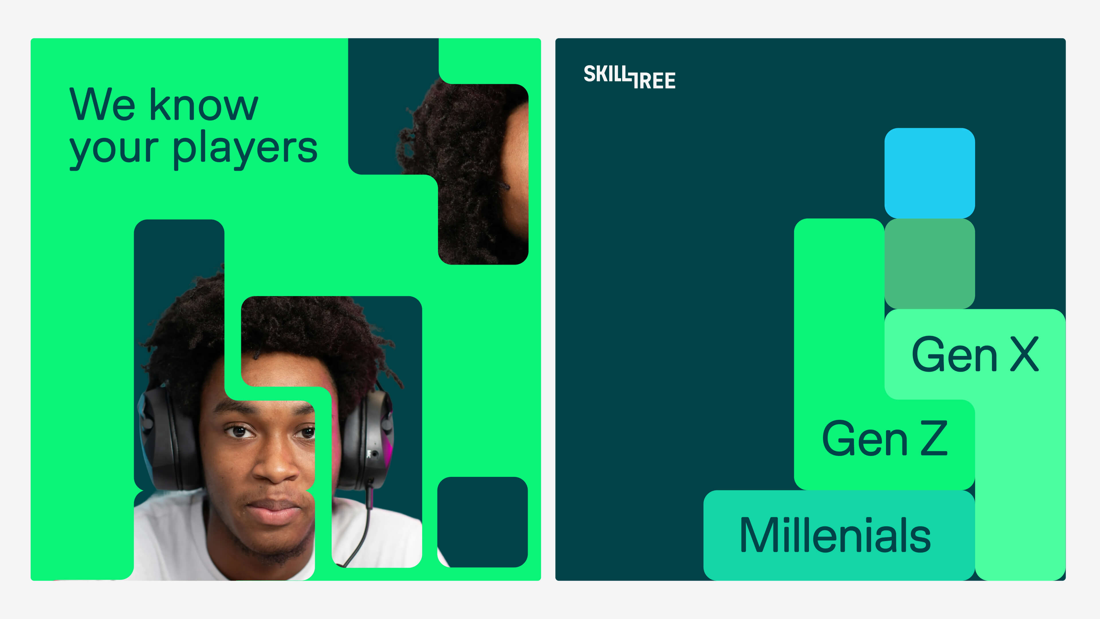 AI-powered gaming marketing brand identity for Skill Tree Marketing