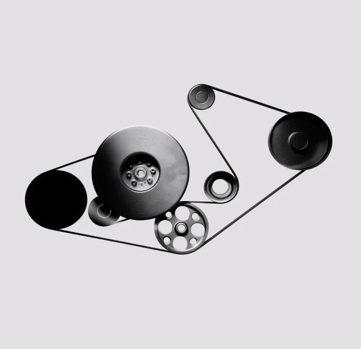 Belt drive with pulleys