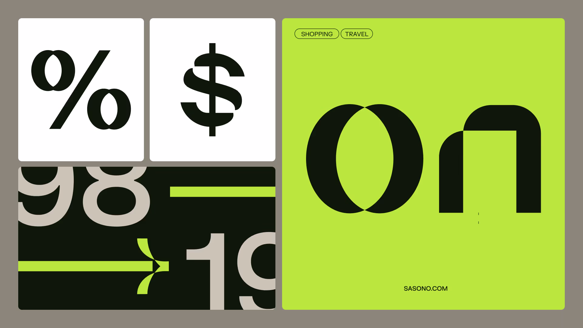 Sasono visual identity activation by Metabrand