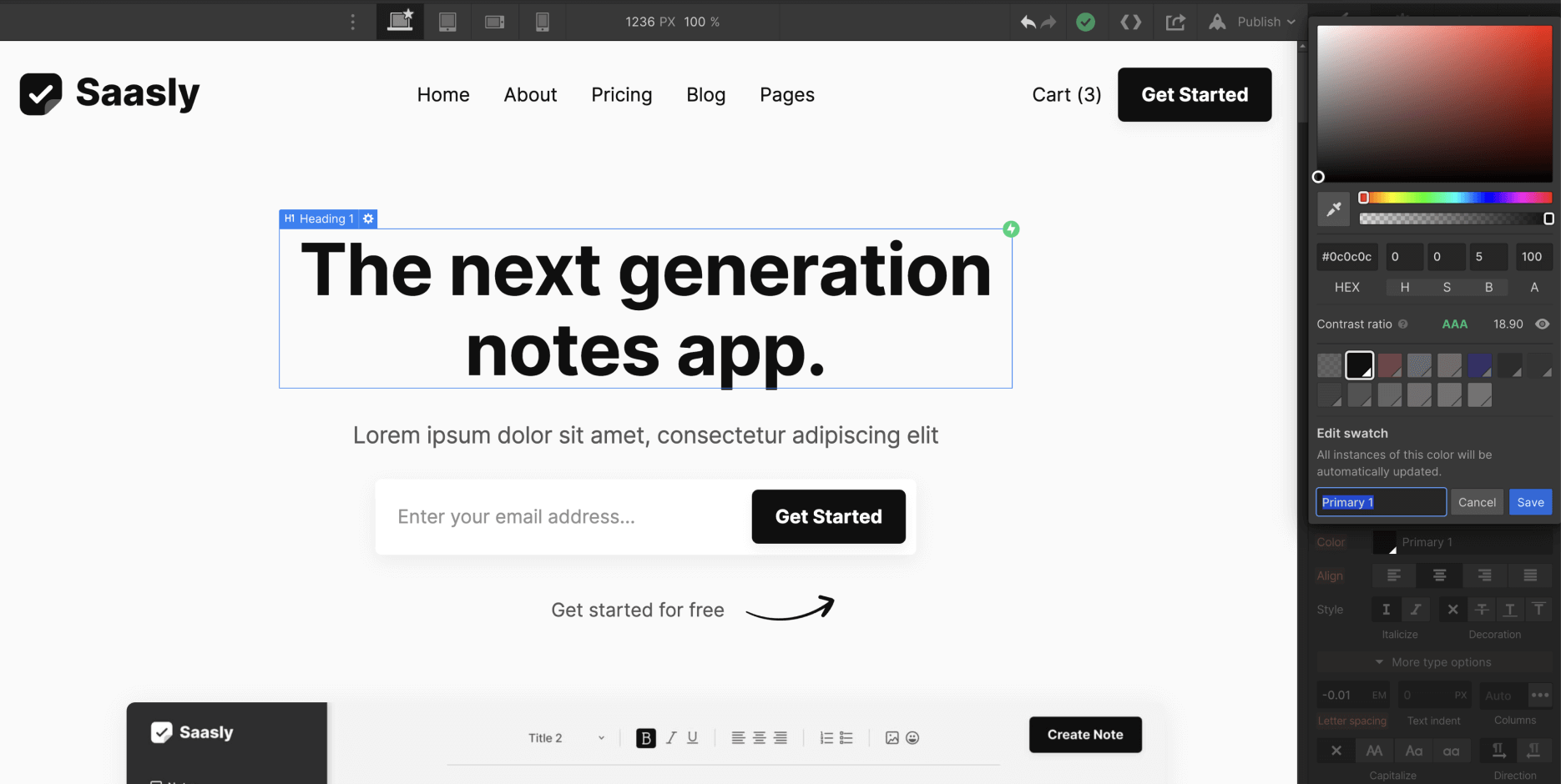 Colors - Saasly Webflow Template