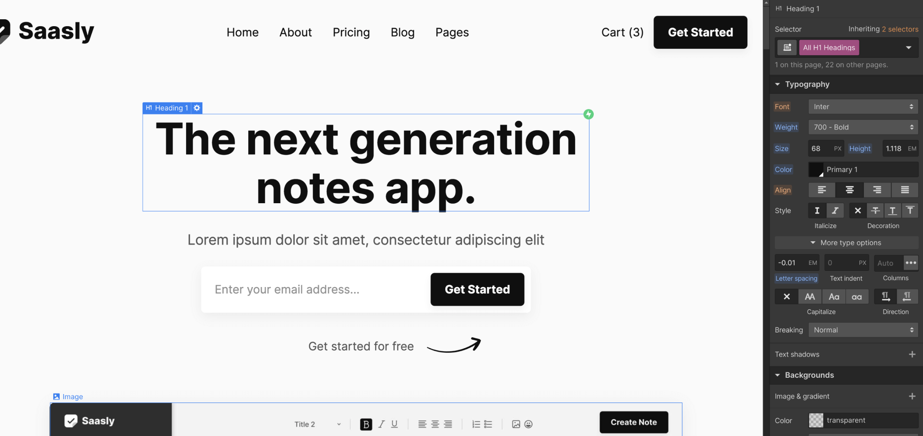 Typography - Saasly Webflow Template