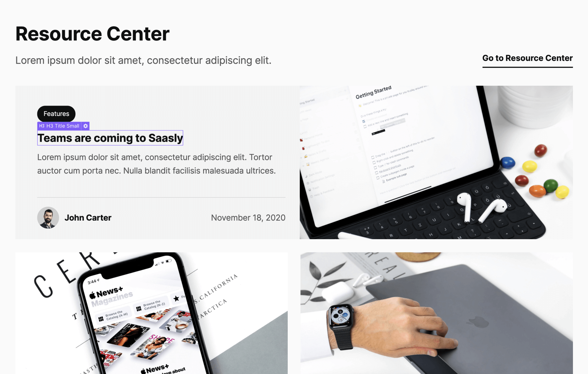 Dynamic Content CMS - Saasly Webflow Template