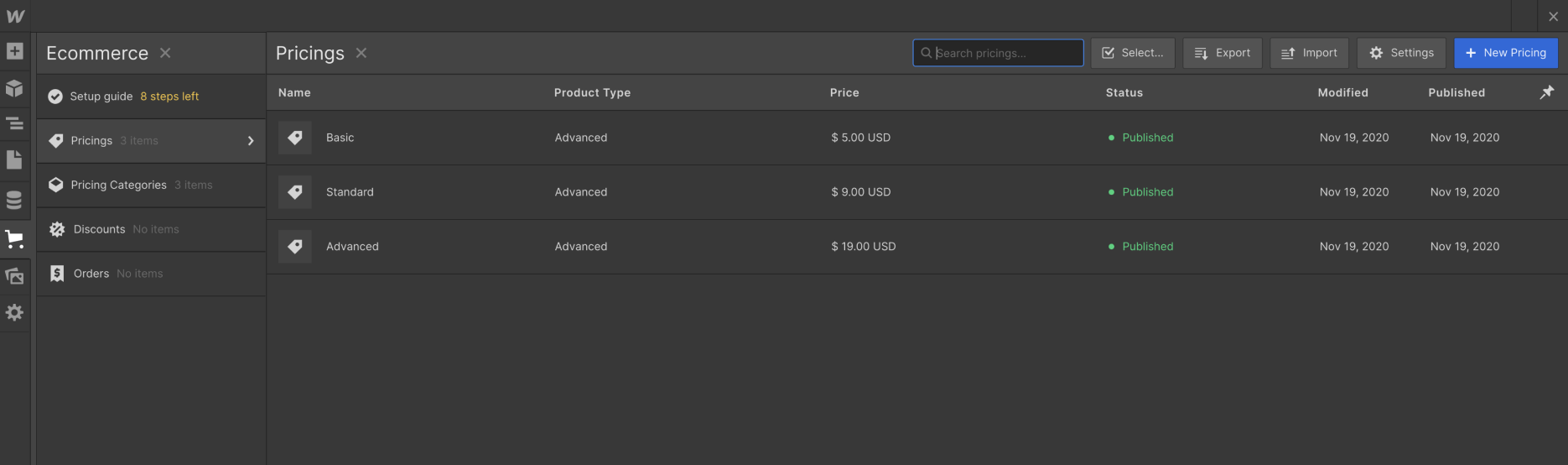 eCommerce Collection - Saasly Webflow Template