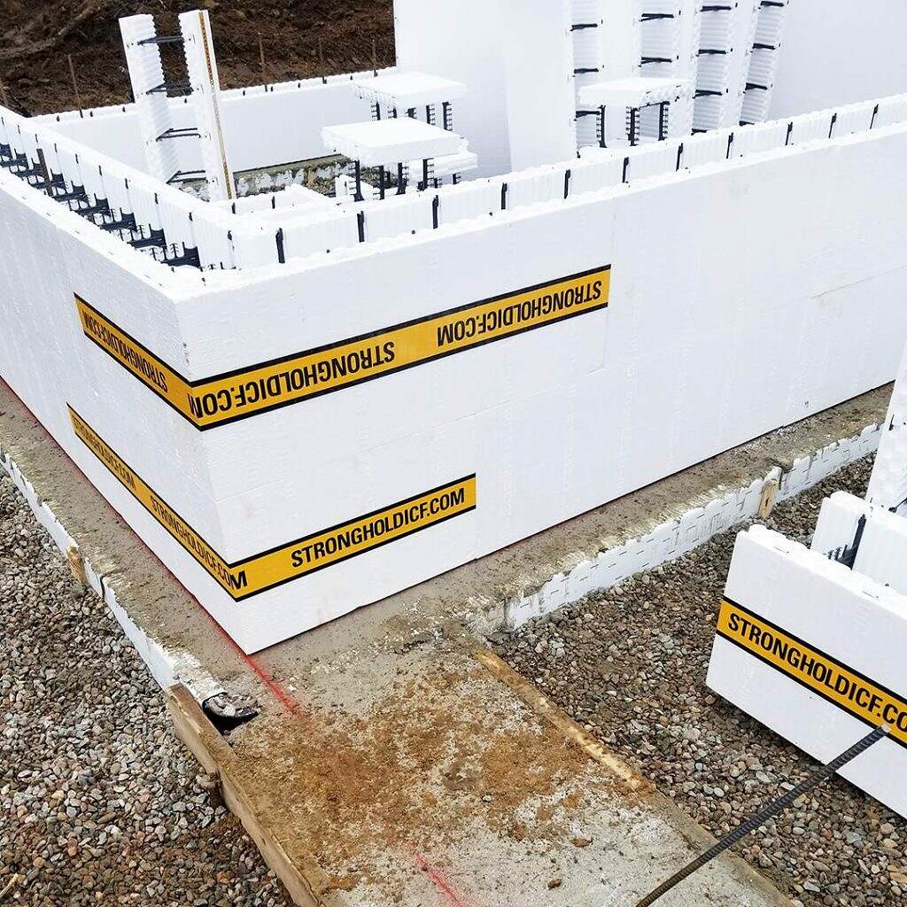Stronghold ICF structural foam form for building foundations