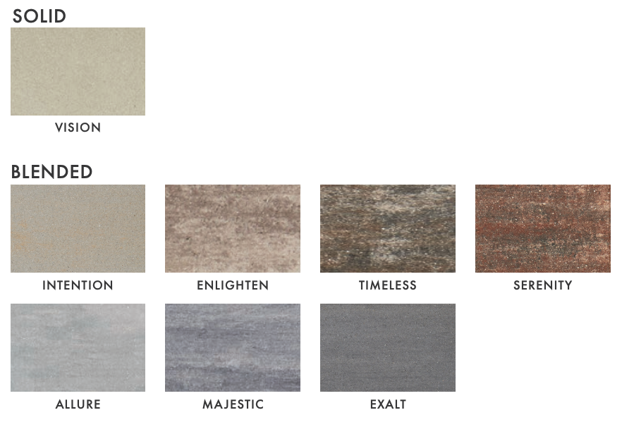 Grand discover paver color swatches