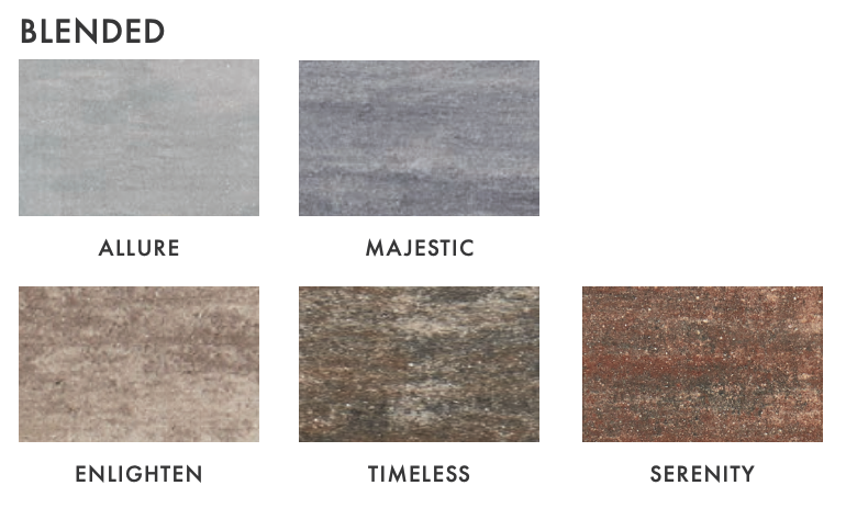 Grand Tranquility Pavers color swatches