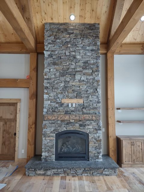 clearwater ledgestone fireplace