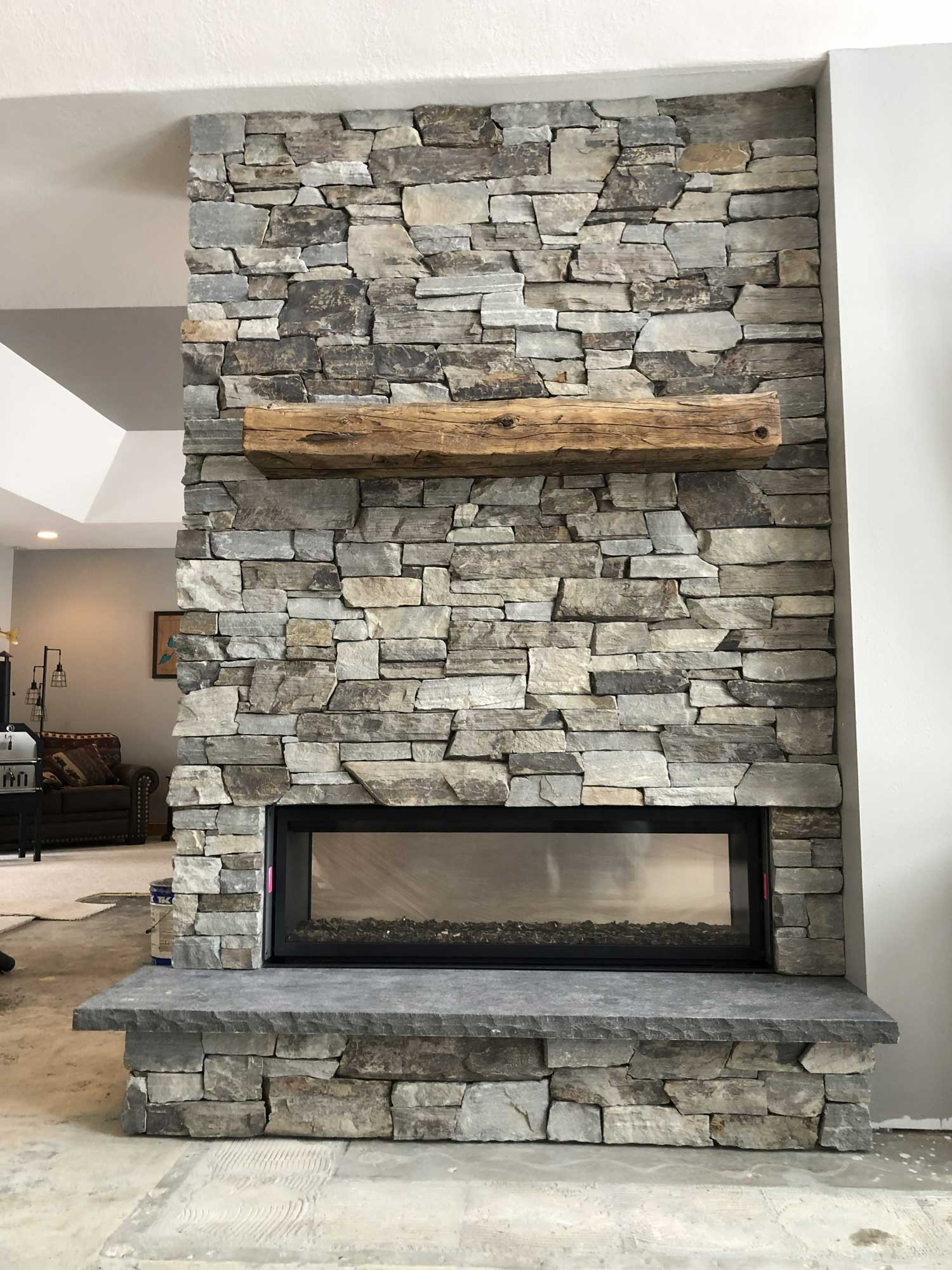 deadwood creek stone fireplace