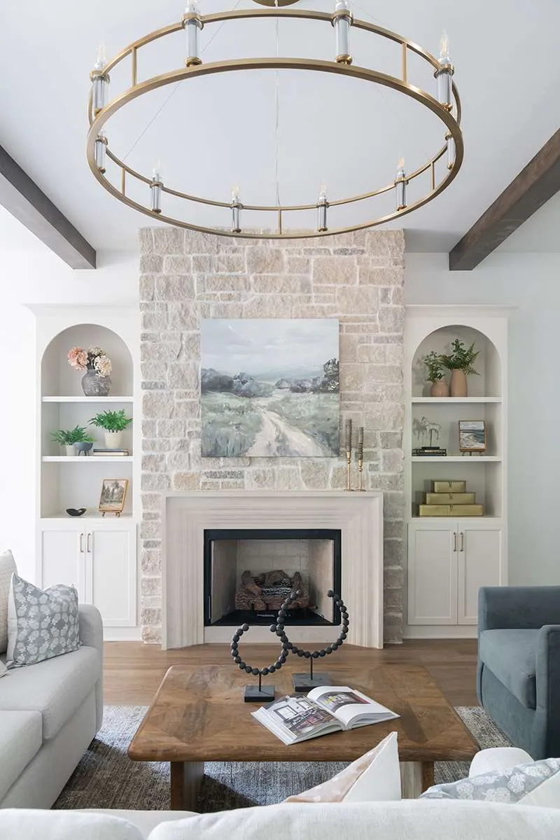 Pewter Mist Tumbled fireplace
