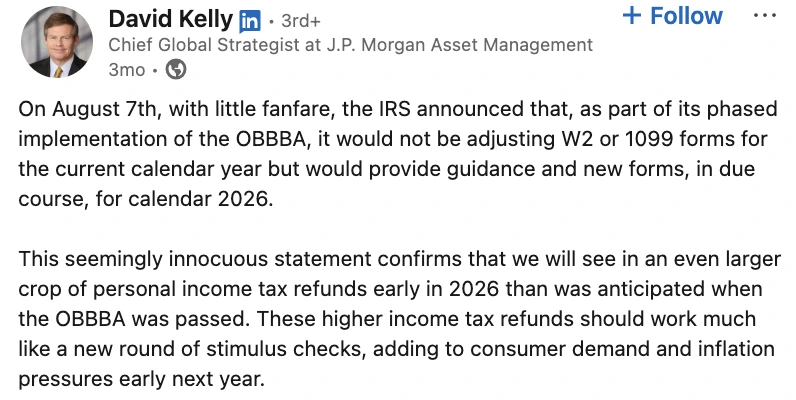 David Kelly on Tax Refunds