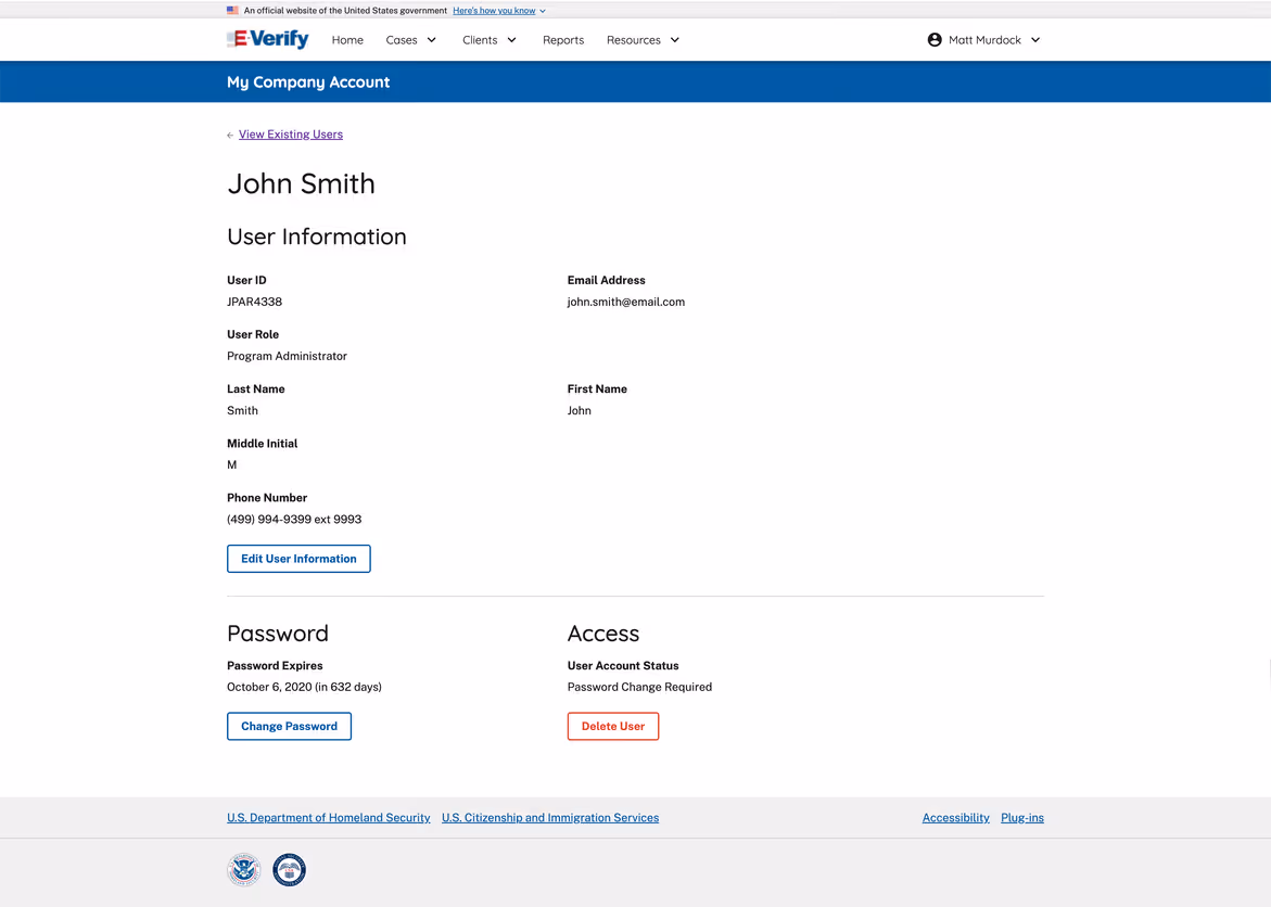 E-Verify User Manual For Corporate Administrators