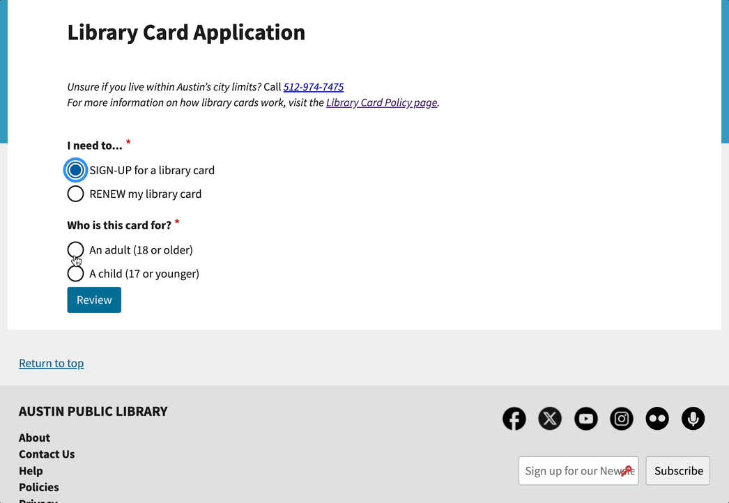 The second conditional interaction on the Drupal prototype