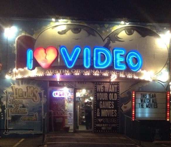 The store-front of I Luv Video