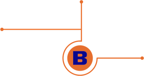 Brightcove logo with text 'Software Engineering Manager' and '2023' connected to a blue letter B inside an orange circle.