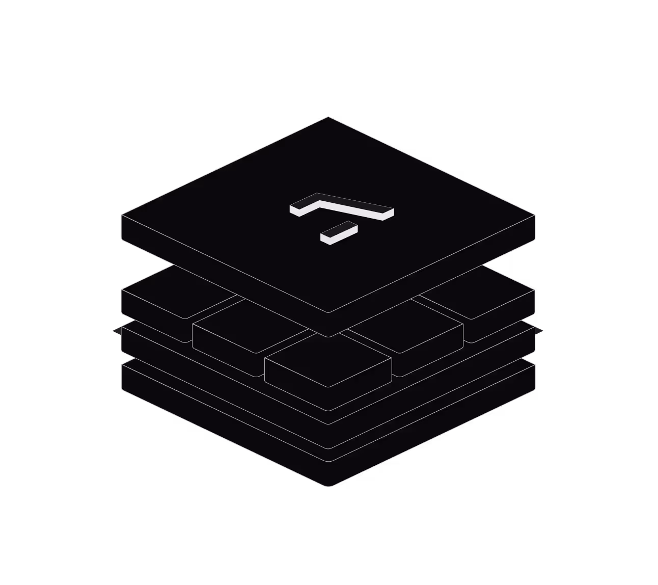 3D illustration of stacked layers representing Agno AgentOS platform architecture.