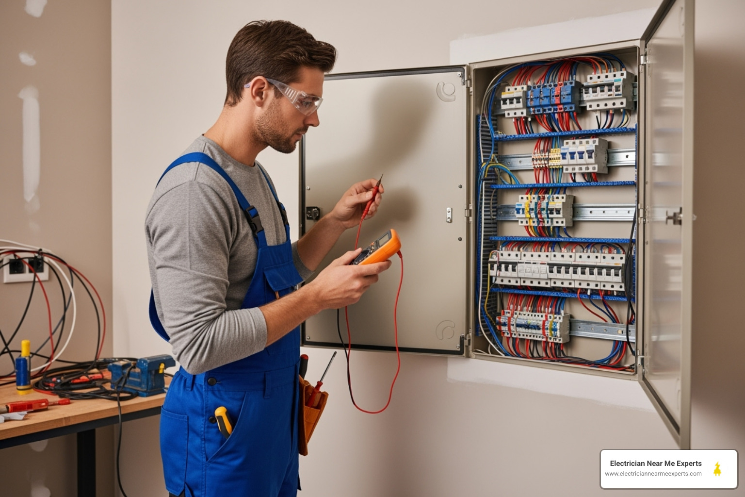 electrician inspecting electrical panel - electrical safety inspection mckinney tx electrician inspecting electrical panel - electrical safety inspection mckinney tx