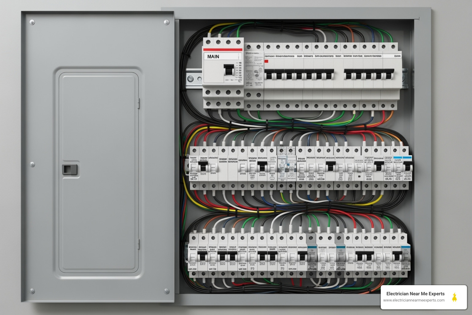 modern, well-organized residential circuit breaker panel - circuit breaker repair frisco