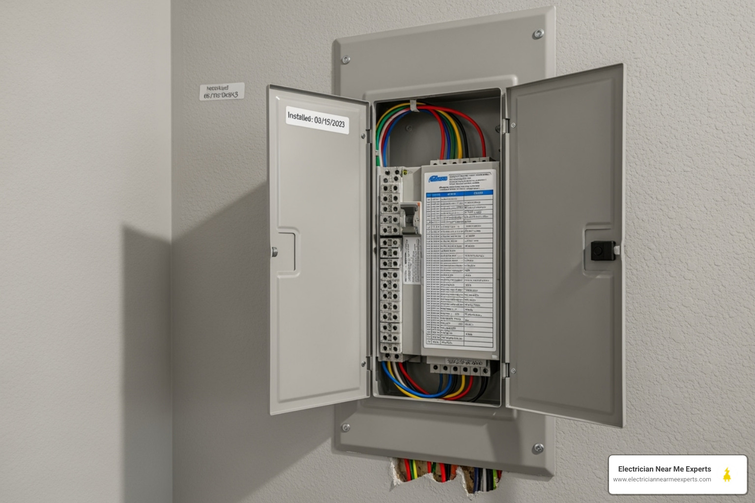 electrical panel in home - breaker box upgrade frisco