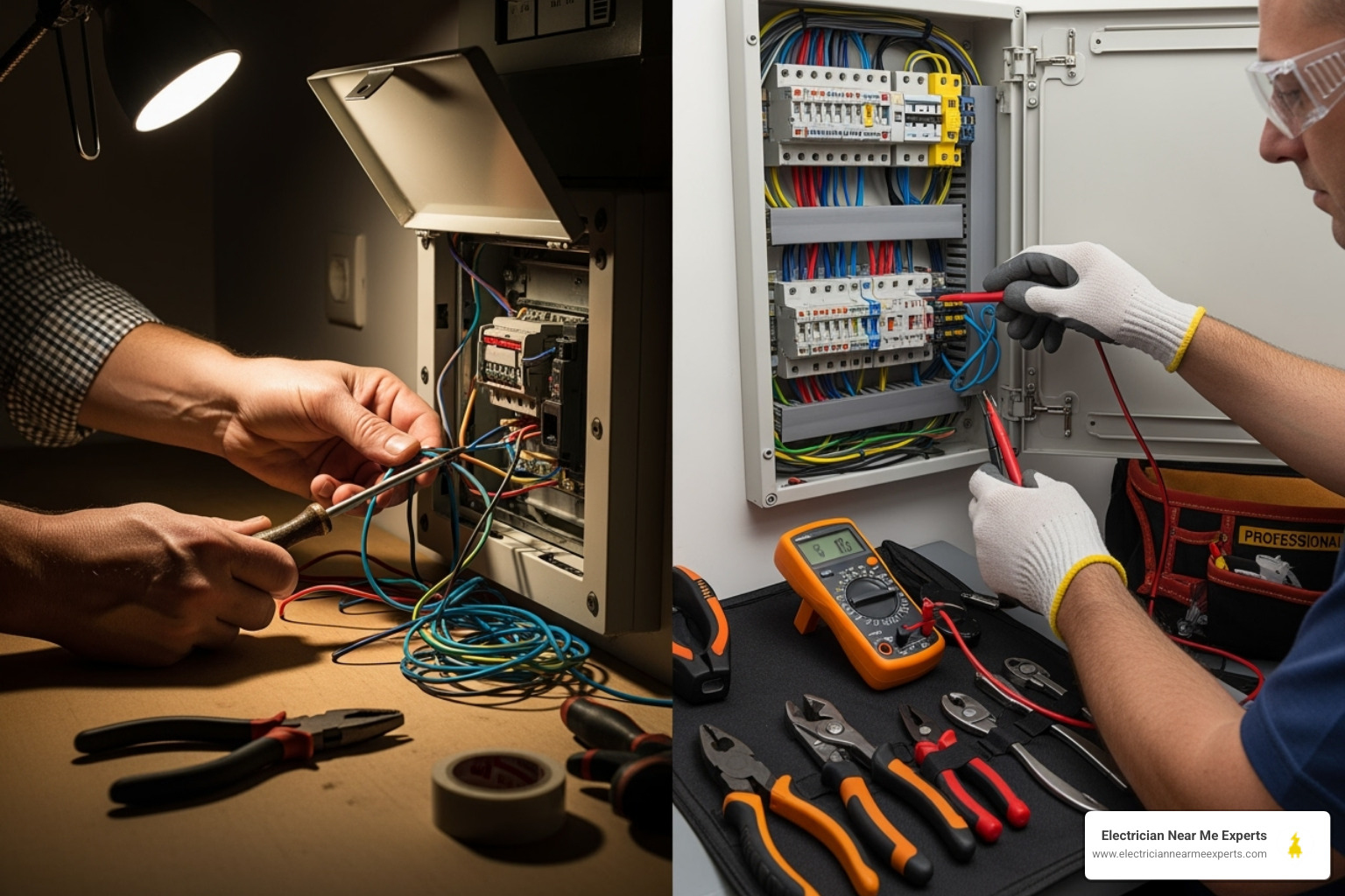 TABLE comparing the risks of a DIY approach versus the benefits of hiring a professional - fuse box repair mckinney tx